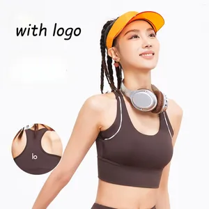 Camicie attive lo sports yoga reggiseno fisso un pezzo asciugatura rapida top ad alta forza che raccoglie shock da donna abbigliamento palestra palestra