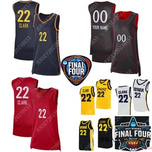 Women Indiana Jersey 2024 Final Four College Basketball 22 Caitlin Clark Iowa Hawkeyes Lady 45 Hannah Stuelke 20 Kate Martin 3 Sydney Affolter 1 Molly Davis