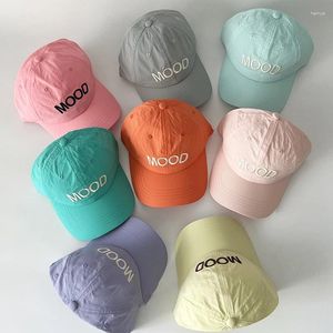Ball Caps Korean Candy Colored Baseball Cap Letter Quick Drying Adjustable Women Men Couple Hat Outdoor Sports Hip Hop