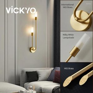 Vägglampa vickyo nordisk kreativ led inre ljus fixtur heminredning för vardagsrum badrum sovrum belysning