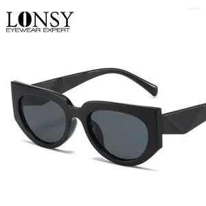 サングラスLonsy Rensy Cool Small Frame Cat Eye Women 2024 Design Sun Glasses女性ファッションフェミニノ