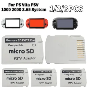 Kort 1/2/3st SD2VITA Memory Card Adapter för PS Vita PSV 1000 2000 3.65 System för PS Vita Memory TF -kort SD -korthållare Tillbehör