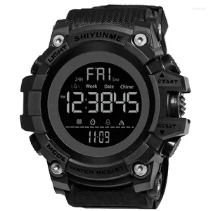 Armbanduhren Shiyunme Top Brand Männer Chronograph Sport Watch Fashion Man LED Digital wasserdichte Uhr Militärische elektronische Handgelenks Uhren 2006