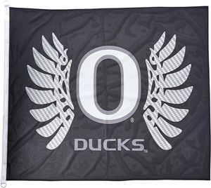 Oregon Ducks Wings Flagge schwarz 3x5ft 150 x 90 cm Druck 100D Polyester Indoor Outdoor Dekoration Flagge mit Messing -Teilen Shipp202K2374448