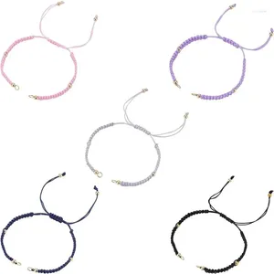 Braccialetti a corda intrecciata intrecciati da 20 pcs da 20 pcs con anelli di salto e ottone rotondo