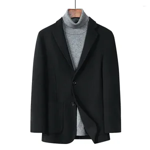 Men's Suits 2024 Fashion Wool Business Korean Edition Trend Casual Versatile Fit British Style Wedding Officiating Blazer