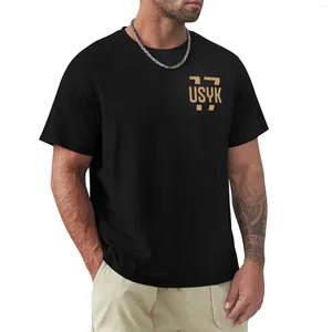 Men's Polos USYK 17 Gold Pocket T-Shirt Summer Top Aesthetic Clothes Mens T Shirts Casual Stylish