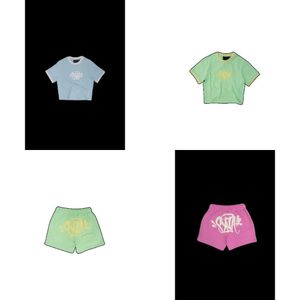 Damen -Tracksuits Synaworld Y2K 2 -Stück -Sets Frauen Outfits Hip Hop Streetwear 2024 Kurzarm T -Shirt Shorts Two Outifits 04 S Wo s Wo