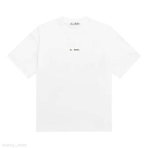 Acne Studio Około O szyję bawełniana luźna koszulka z krótkim rękawem dla mężczyzn i kobiet pary topy wiosna lato modna luźna, swobodna koszulka 254