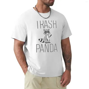 Polos Polos Trash Panda Śliczna szopa szopa T-shirt zwierzę Anime Prin for Boys Summer Tops Męs