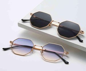Luxury Square Sunglasses Momen Mulheres Moda Pequena moldura de polígono óculos de sol metal Vintage Retro Brand Octagon Gafas de Sol Y2206243775734