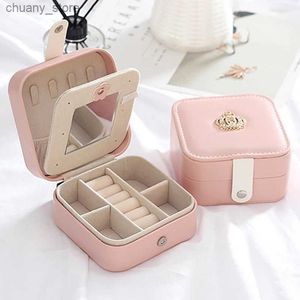 Accessories Packaging Organizers Portable Jewelry Organizer Boxes Earrings Necklace Ring Storage Box Travel Jewelry Boxes and Packaging Y240417