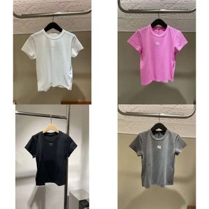 Solid Summer T Shirt for Women Clothing Letter Print O-neck Short-sleeve T-shirt Femme Loose Casual Crop Top 100% Cotton Tee -shirt op ee
