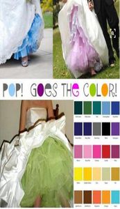 Fantásticos anáguas vintage populares da década de 1950 para vestidos de noiva encontrados muita cor Rainbow Papticoats Bridal Formal Long Lace Pettico6073930