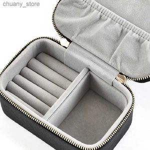 Accessories Packaging Organizers Large Capacity Jewelry Box Portable Zipper Pouch Storage Box Earrings Ring Necklace Pendant Jewelry Organizat Y240423 0P5B