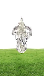 Luxury 925 Sterling Silver 5ct Drop Pear Shaped Cut Diamond Wedding Engagement Cocktail Women Gemstone Rings Finer Fine Jewelry6132022