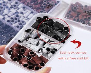 100125PCS KONTERABLEABLE NAIL SLIDING BANDS 80 120 180 SEBRA SAND RING BIT FÖR manikyrpedikyr Naglar Filer Borrmaskinförsörjning2452901