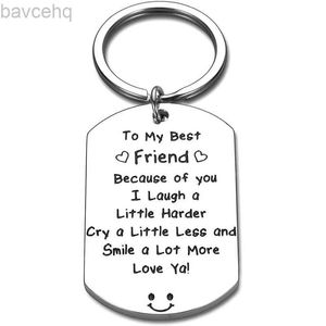 Keychains Lanyards Friends Key Chain Friendship Gift KeyChain for Women Bästa vän Keychain Födelsedag Sister Besties BFF Rostfritt stål Keyring D240417