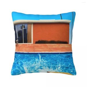 Pillow Red Wave Abstract Geometric Digital Art Throw Anime Girl Elastic Cover For Sofa Case Christmas