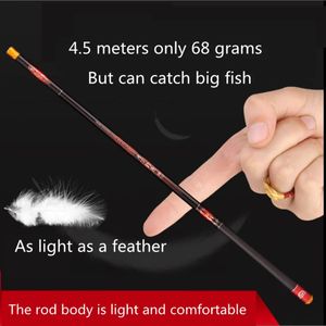 36 45 54 63 72 Super Light e Super Hard Freen Polo Fibra di carbonio Fibra di pesca a canna da pesca telescopica 240408