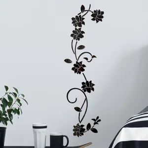 Vägg klistermärken 3d diy blommor formad akryl väggmålning modern dekoration för vardagsrum sovrum tv hem dekor dekor dekorera