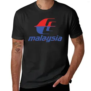 メンズポロスマレーシア航空Tシャツ夏の服美学トップヒッピーメンズグラフィックTシャツアニメ