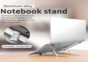 Stojak z laptopem regulowanym aluminium Składanie przenośne dla notebooka MacBook komputerowy wspornik podnoszący uchwyt chłodzący Niezlip8175965