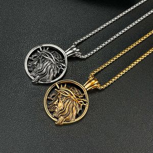 designer necklace Jewelry personality punk style ancient Greek mythology Jesus pendant for men stainless steel necklace for men