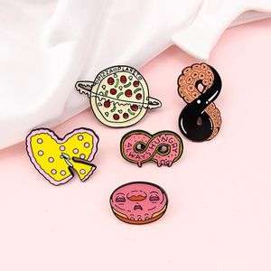 doces donuts esmalte pinos fofos de anime filmes de anime pinos de esmalte duro coletam backpack backpack backpack colarinho de colarinho de lapela