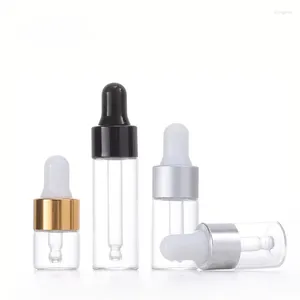 Storage Bottles Sdatter 10pcs/Lot 1ml 2ml 3ml 5ml Frosted Glass Dropper Empty Essential Oil Jars Vials With Pipettes Perfume Bot