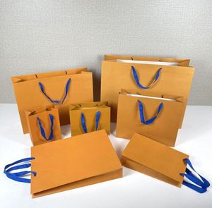 Orange Gift paper bag Box Drawstring Cloth Bags Display Fashion Belt Scarf Tote Jewelry Necklace Bracelet Earring Keychain Pendant6857220