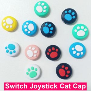 Hus katt tass silikon joystick cap för nintendo spel greppkontroll mössa mjuk beröring katt tass tema joystick cap cover fodral