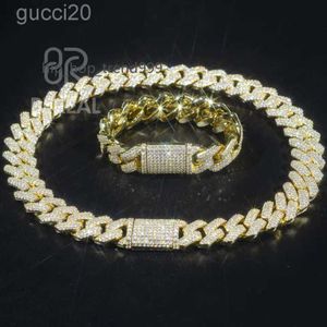 10K Gold Moissanite Miami Naszyjnik Hip Hop Style Real 14K 18K Solid Cuban Link Fine Biżuter