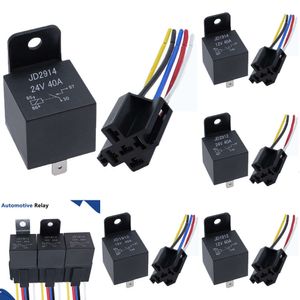 NY 4 5 PIN 4P 5P 40A Vattentät bil Long Life Automotive Reläer Normalt öppnar DC 12V/24V Relä för huvudlätt luftkonditionering