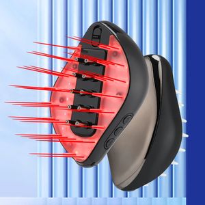 Red Blue Light Therapy Scalp Head Massager for Hair Growth Comb Vibrate Head Spa Massage Brush Scalp Applicator 240417