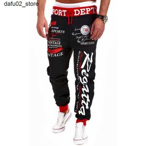 Calças masculinas 2024 Novos calças de corrida de homens outono/inverno masculino Hip Hop Sports calças de esportes macios Q240417