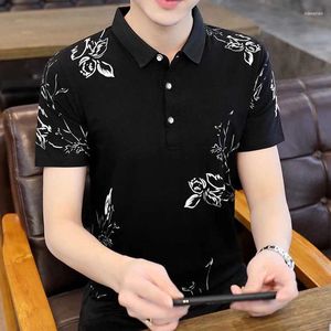 Polos maschile in fase di moda con polo a maniche corte per tutta la partita Abbigliamento 2024 Summer Tops Casual Tops Korean Shirt