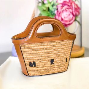 Womens Raffias weave Shopping Shoulder bag lady tropicalia micro clutch handbags cross body top handle Designer bag Luxury luggage duffle to