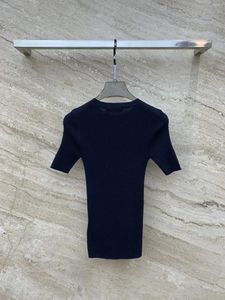 Women's T Shirts High-end Slim Fit Short Sleeved Knitted Sweater Has A Delicate Lightweight And Comfortable Texture With Full Elasticity