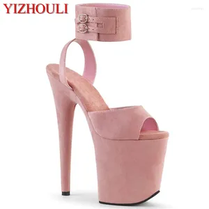 Dance Shoes 20cm Stilettos 8in Heels Pole Dancing By Sexy Nightclub Models Buckled Party Stage