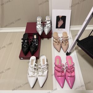 Sapatos de craques femininos cravejados t-shera t-sheel de ponta-toupeira de salto alto lamas de lâminas lâminas sandálias em bege tamanho 34-42 vlogo pântanos steiletto festas shee strap mulas