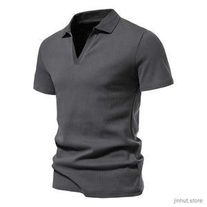 Camisetas masculinas Henley T-shirt Slim Fit Cotton Manga curta T-shirts Casual Camisetas Jogger Mens Top Tees