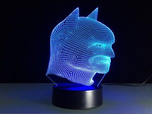 Coola julklappar Batman vs Superman 3D Akryl Led Lantern Night Light Touch Desk bordslampa Glöd i den mörka actionfiguren till4945921