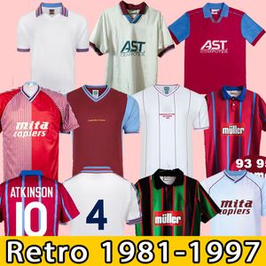 RETRO 1982 1980 1981 1988 1995 1993 Soccer Jerseys Des Bremner Tony Morley Gary Shaw Football shirt uniform CALCIO ASTON ROTTERDAM Peter Withe VINTAGE 1997