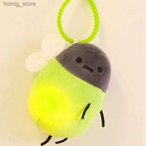 Cute Glowworm Can Glow Plush Pendant Bag Accessories Keychain Bag Car Cartoon Animal Pendant Holiday Gift Y240415