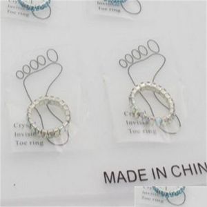 Toe Halkalar Toe Halkalar Büyük Promosyonlar 36 PCS Toptan Takı Lots FL Clear Çek Rhinestones Moda Moda Kadınlar İçin Bir DHseller2010 DH5VB