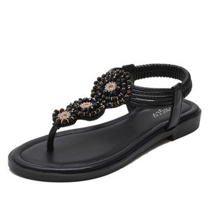 Sandalet Slayt Terlikleri Kadın Plajı Seyahat Yaz Düşük Topuk Ayakkabı Slaytları Açık havada Yaz Ayakkabıları Siyah Kız Ayakkabı Boyutu 36-42