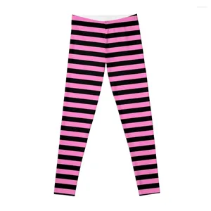 Active Pants Neon Pink and Black | Ränder halloween outfit leggings tight montering kvinnlig leggins push up womens