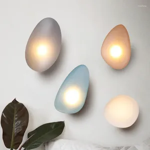 Wall Lamp Creative Pebble TV Sofa Background Colorful Sconce Light Living Bedroom Bedside Home Indoor Lighting 6pa