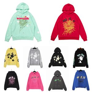 Spindelhoodies sp5der ung thug 555555 ängel pullover rosa röda hoodie hoodys byxor män sp5ders tryck tröjor hög kvalitet